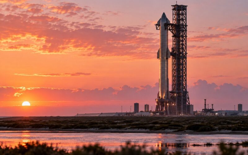 Иллюстрация к материалу «Starship впервые полетит на орбиту 28 сентября и выведет спутники Starlink V3» — рубрика Наука